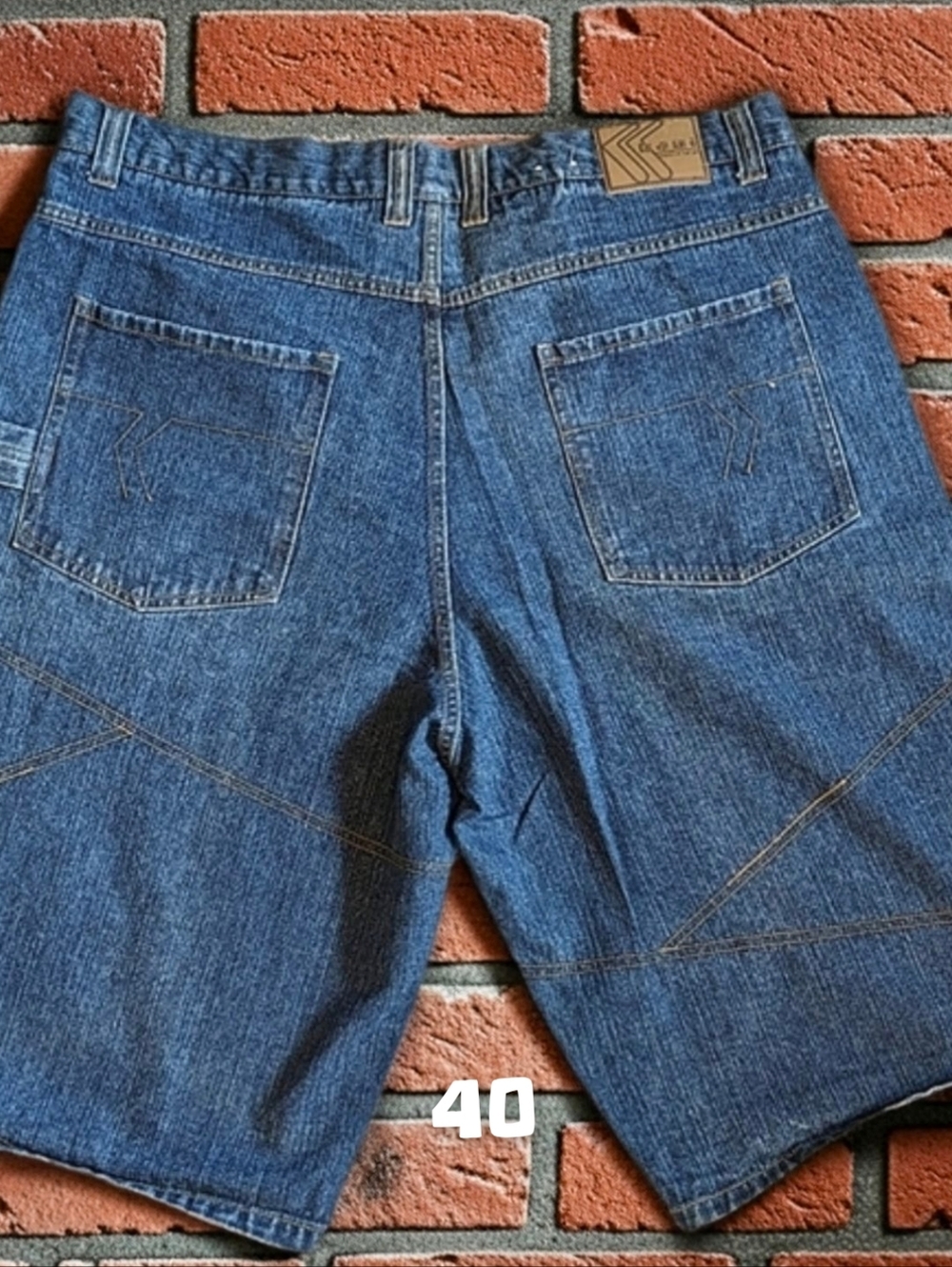 90s Karl Kani Hip Hop Baggy Jean Shorts(40)